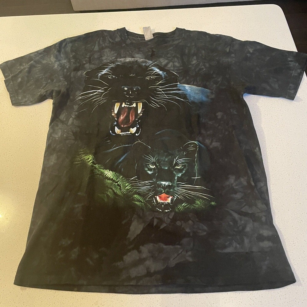 Black Panther T Shirt 1990's Tie dye Size Medium